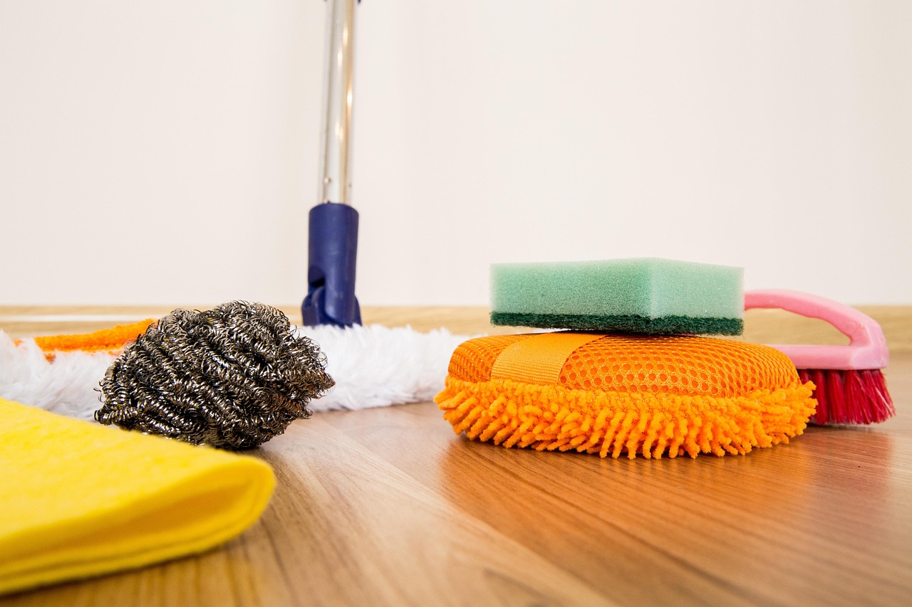 Living room cleaning