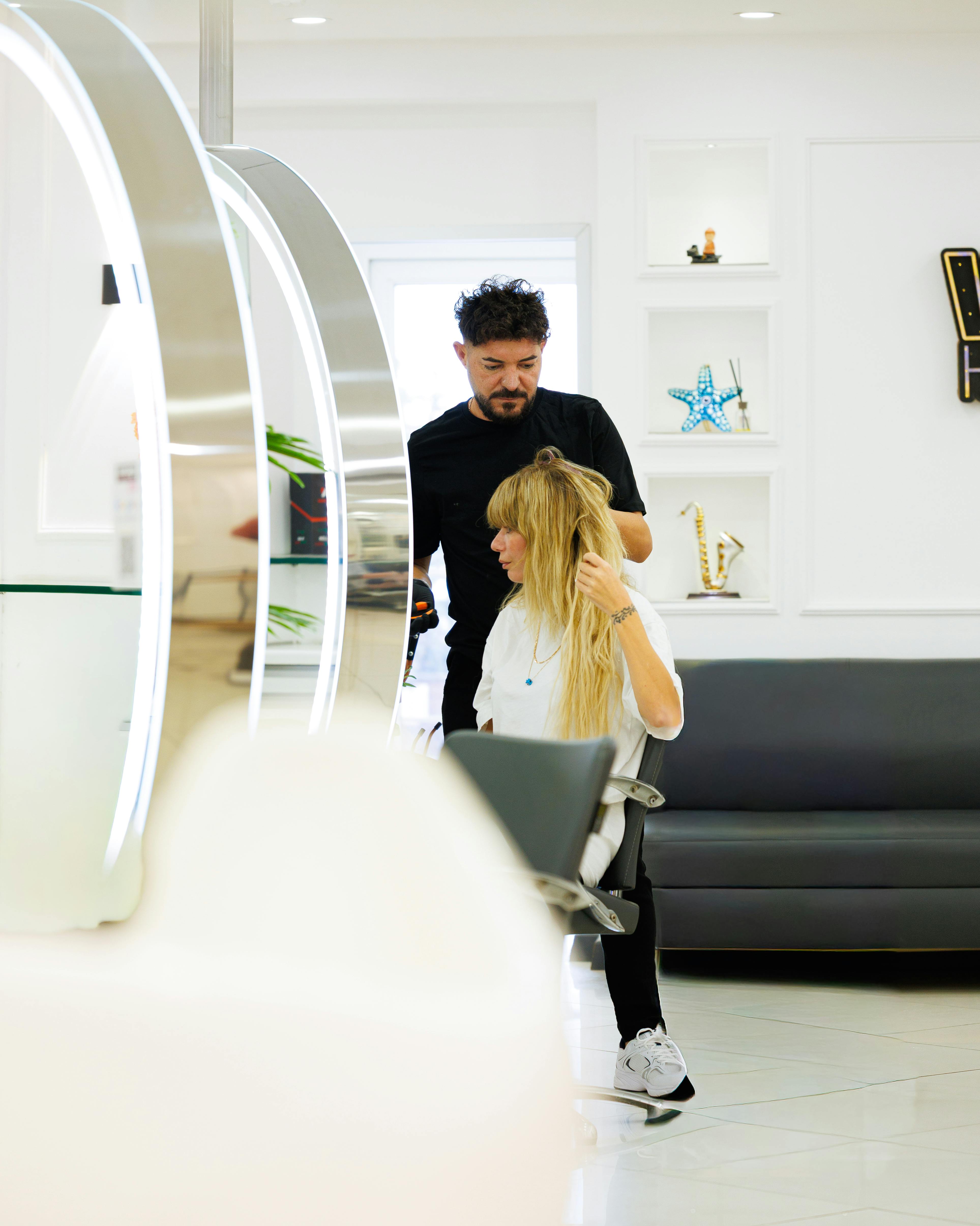 Highlights foils Miami hair salon